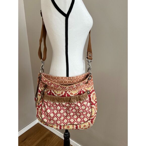 Vintage Fossil canvas crossbody bag - Picture 1 of 10